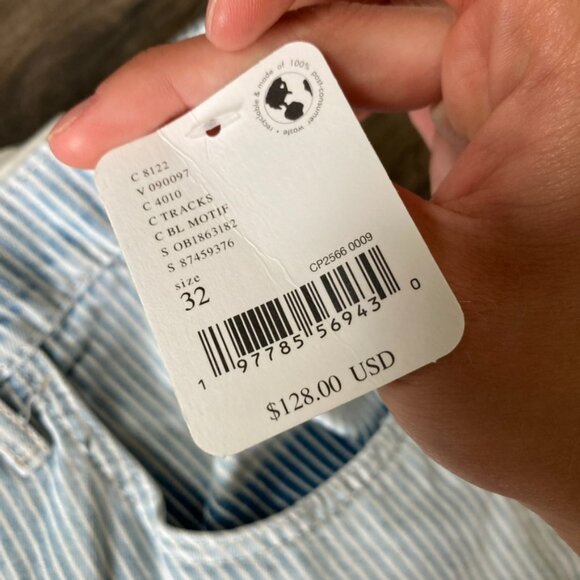 We The Free Blue Striped Flare Jeans - Picture 10 of 12